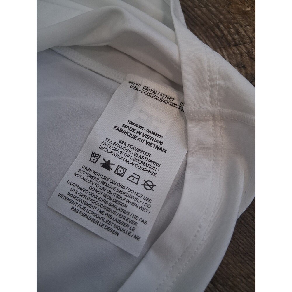 NEW! Women's Nike One Dri-Fit Crop Short Sleeve Tee, White XXL - Picture 7 of 7